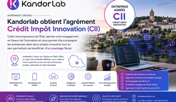 Kandorlab devient la seule entreprise de développement informatique agréée CII en Haute-Saône